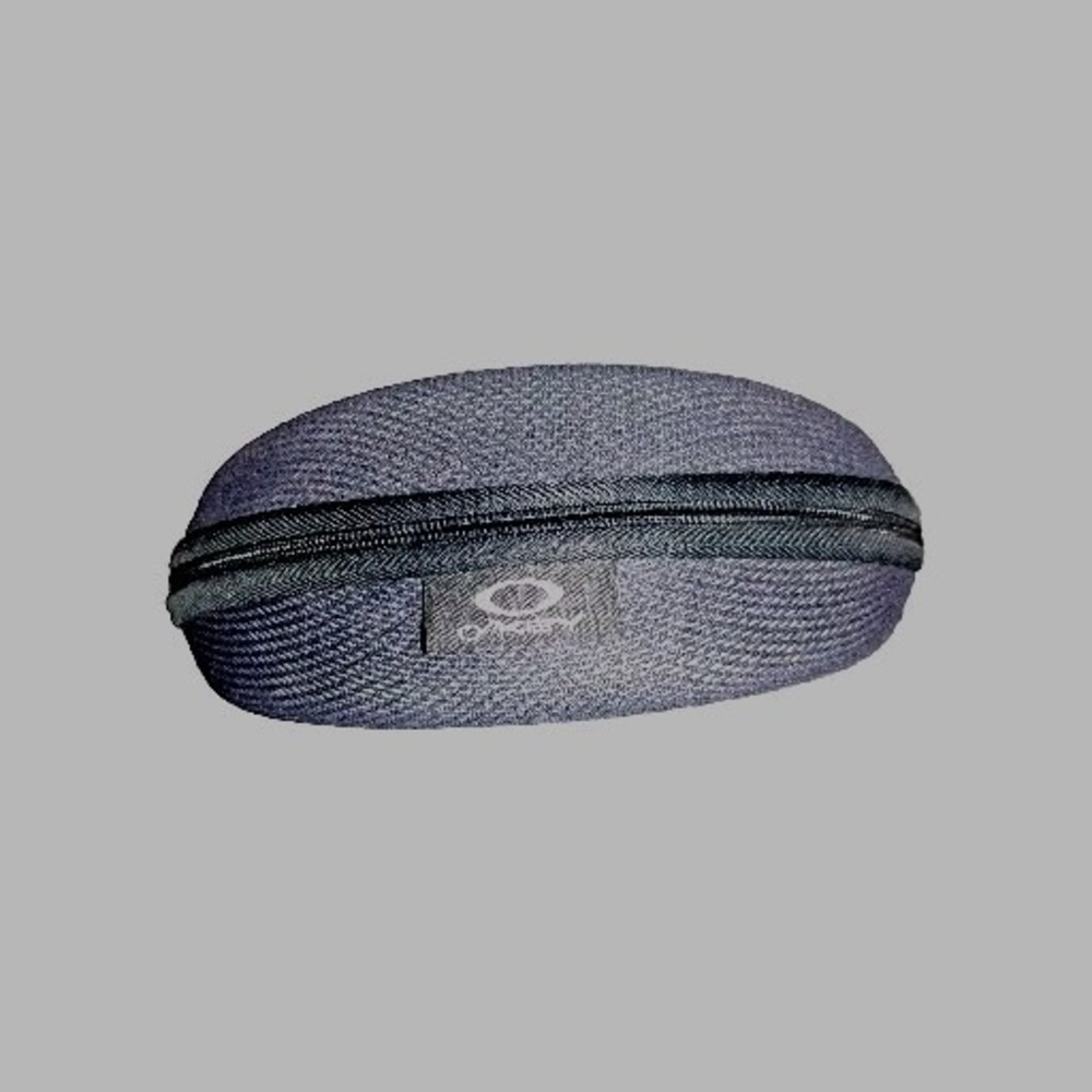 Oakley Sunglasses Hard Case w/ Cleaning Cloth Black Zipper - for Glasses EUC